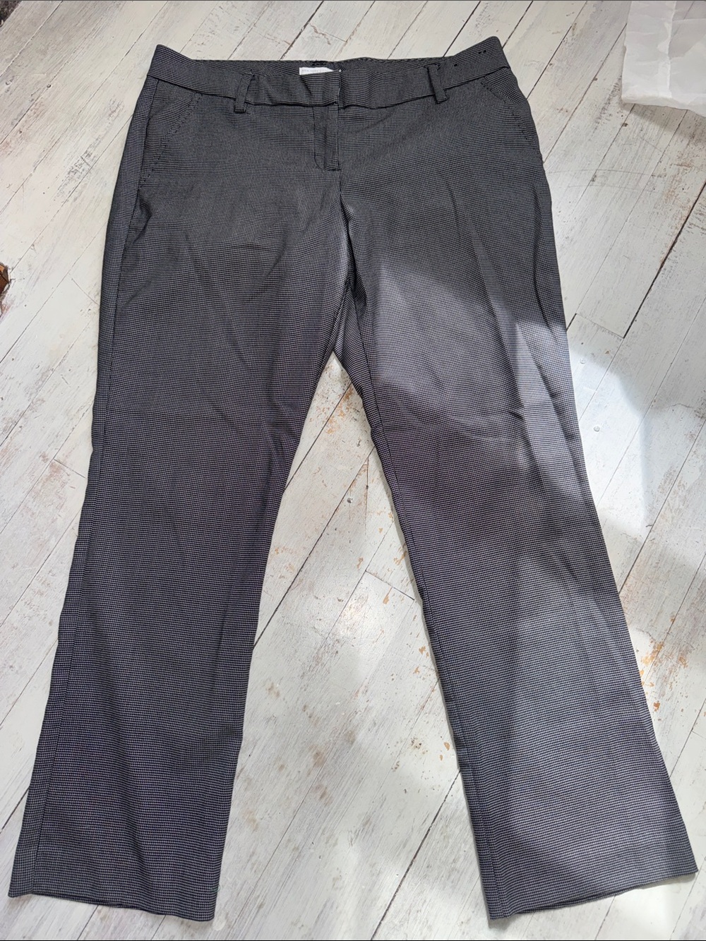 New York & Company Black and White Micro-Pattern Dress Pants - Picture 5 of 7